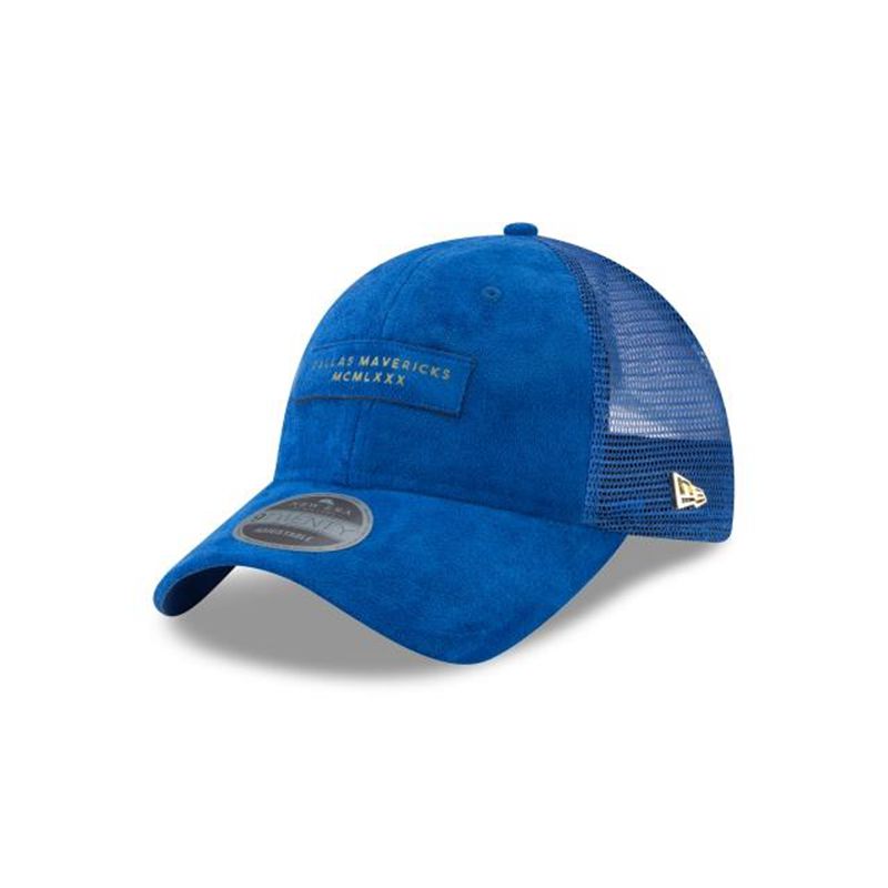 NBA Dallas Mavericks Trucker 9Twenty Adjustable (JQC6992) - Blue New Era Caps